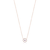 Amethyst February Birthstone Necklace in Rose Gold