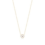 Amethyst February Birthstone Necklace in Yellow Gold