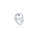 Amethyst February Birthstone Ring in White Gold