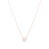 Aquamarine March Birthstone Necklace in Rose Gold