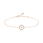 Blue Topaz December Birthstone Bracelet in Rose Gold