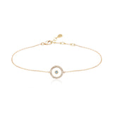 Blue Topaz December Birthstone Bracelet in Yellow Gold