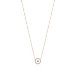 Blue Topaz December Birthstone Necklace in Rose Gold