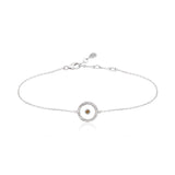 Citrine November Birthstone Bracelet in White Gold