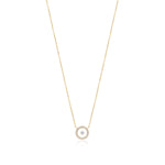 Diamond April Birthstone Necklace in Yellow Gold