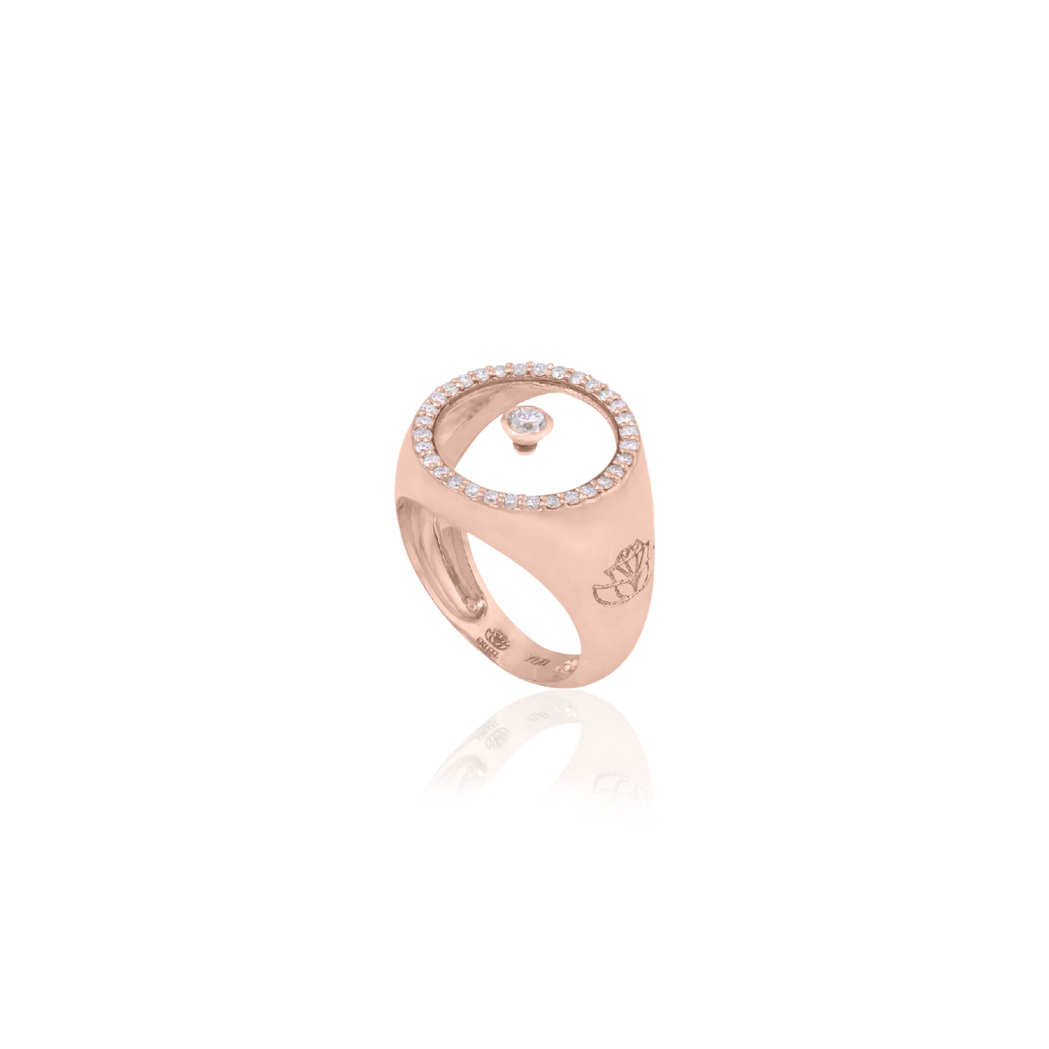 Diamond April Birthstone Ring in Rose Gold