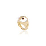 Garnet January Birthstone Ring in Yellow Gold