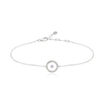 Moonstone June Birthstone Bracelet in White Gold