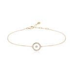 Moonstone June Birthstone Bracelet in Yellow Gold