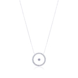 Moonstone June Birthstone Necklace in White Gold