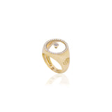 Moonstone June Birthstone Ring in Yellow Gold