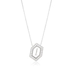 Qamoos 1.0 Letter إ Diamond Necklace in White Gold