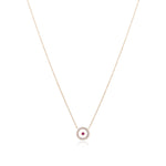 Ruby July Birthstone Necklace in Yellow Gold