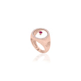 Ruby July Birthstone Ring in Rose Gold