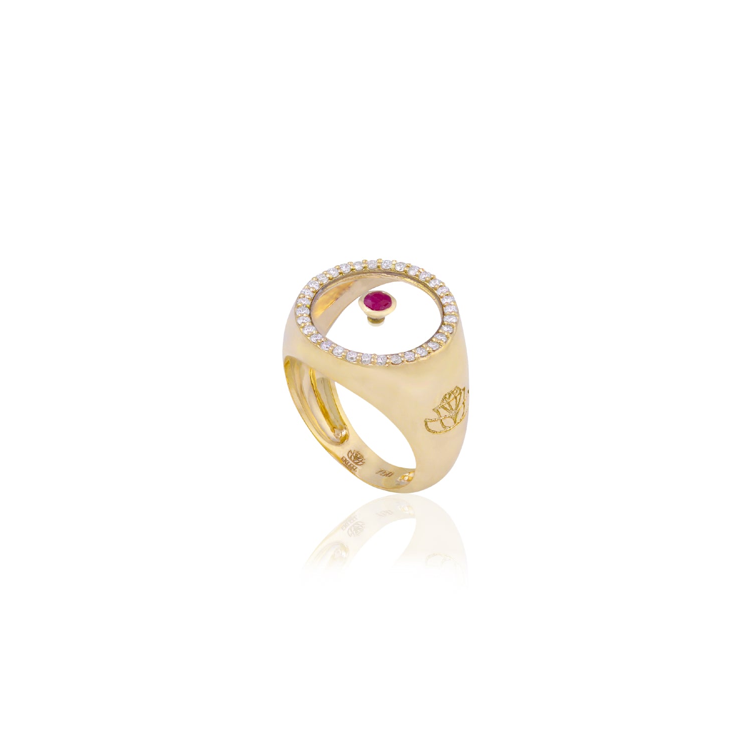 Ruby July Birthstone Ring in Yellow Gold
