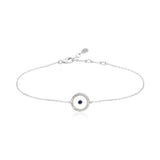 Sapphire September Birthstone Bracelet in White Gold