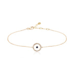 Sapphire September Birthstone Bracelet in Yellow Gold