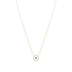 Sapphire September Birthstone Necklace in Yellow Gold