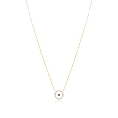 Sapphire September Birthstone Necklace in Yellow Gold