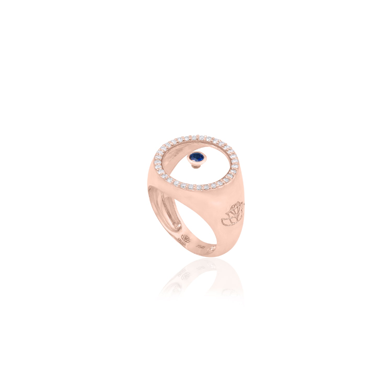 Sapphire September Birthstone Ring in Rose Gold