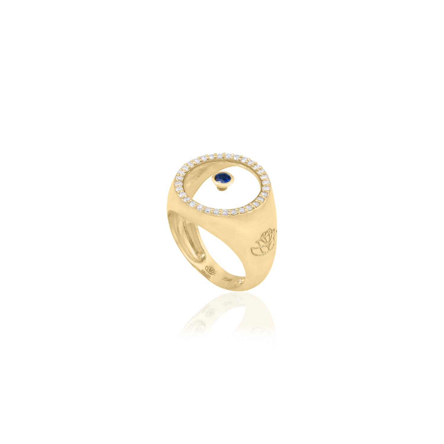 Sapphire September Birthstone Ring in Yellow Gold