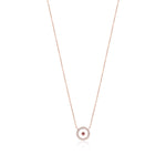 Tourmaline October Birthstone Necklace in Rose Gold