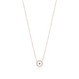 Tourmaline October Birthstone Necklace in Rose Gold