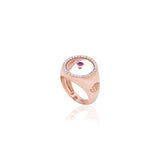 Tourmaline October Birthstone Ring in Rose Gold